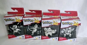 Set Of 4 Pokemon Select 25th Anniversary Silver Figure Complete Series 1 3" New - Picture 1 of 4