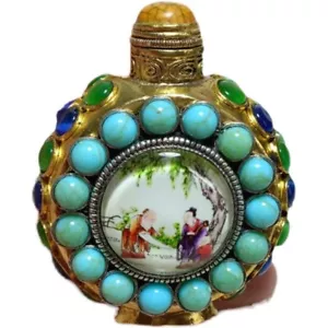 Antique Handicraft Ornaments Snuff Bottles Luminous Copper Snuff Bottles - Picture 1 of 5