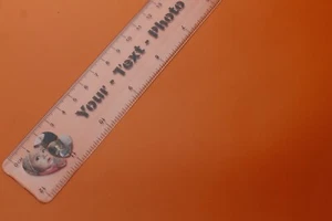 Ruler 30 cm transparent personalised with any name logo text photo Printer Ruler - Picture 1 of 12