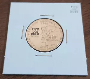 2000 REAL NEW HAMPSHIRE State QTR * FJB BRANDON Counterstamp LUCK COIN #1401QNHx - Picture 1 of 2