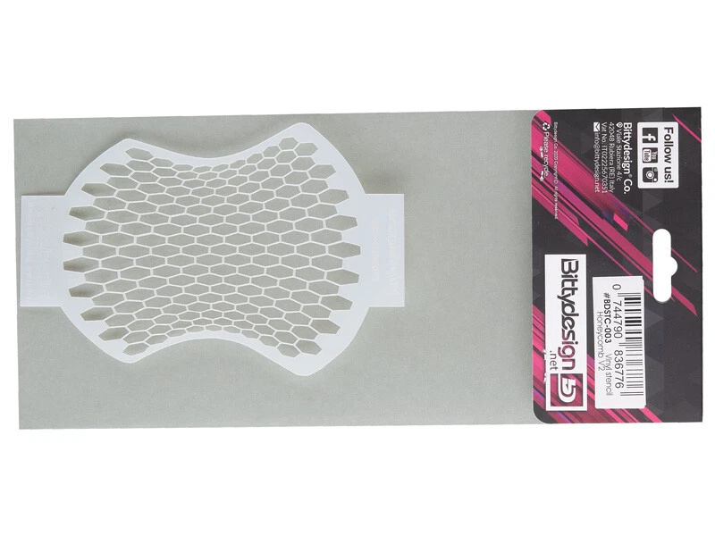 Bittydesign RC Vinyl Stencil - Honeycomb V2 Karosserie Design Abklebebogen Airb - Bild 1 von 1
