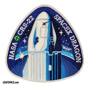 Authentic CRS-22 SPACEX FALCON-9 DRAGON NASA ISS RESUPPLY Mission Employee PATCH - Picture 1 of 4