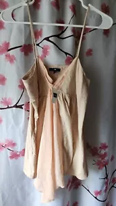 NWT GAP Women's Pink Front Woven Trim Cami Size S - Picture 1 of 6