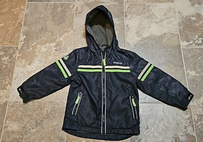 Chaqueta forrada de vellón con capucha azul marino London Fog para niños talla 5  Foto 1 de 4