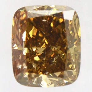 Cushion Shape Diamond Natural Fancy Brown Color 1.03 Carat SI2 IGI Certificate - Picture 1 of 7