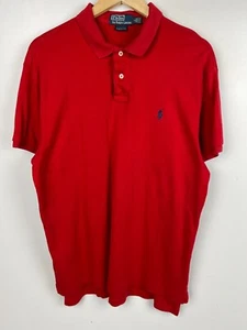 RALPH LAUREN POLO SHIRT Size L (fits like XL) Men`s Red - Perfect Condition - Picture 1 of 5