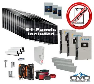 50KW Complete Offgrid Solar Kit + 3x 15K Sol-Ark Inverter +50.05KW Solar with Mo - Picture 1 of 3