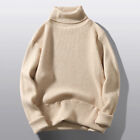 Mens Plain Turtleneck Knitted Sweater Pullover/Winter Warm Jumper Knitwear Tops