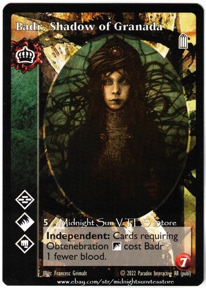 Badr, Shadow of Grenada Lasombra Anthology I 2022 BCP V:TES VTES Vampire CCG - Image 1 of 1