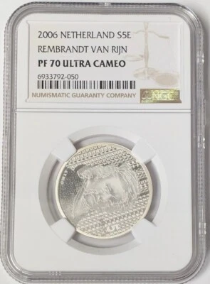 2006 Netherlands Rembrandt Van Rijn Proof Silver Coin - NGC PF70 UCam - F42 - Image 1 of 2
