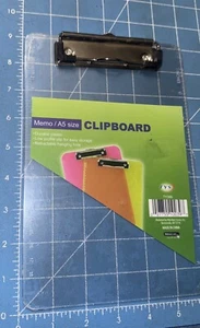 TYS Small Plastic Memo Clipboard Mini 6 x 9 Clear Clip Board TY39S - Picture 1 of 2