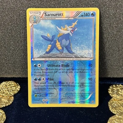 Samurott 32/114 ReverseHolo Rare Black & White 1 Base Set Pokemon Card - Image 1 of 2
