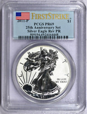 2011-P PCGS PR69 Silver Eagle- 25th Anniversary Set Reverse Proof-FirstStrike