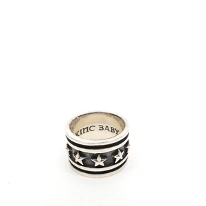 King Baby Studio Stars and Stripes Band Ring Fine Silver .925 Size 9 - Picture 1 of 8
