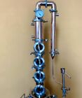 Colonne de distillation distillateur d'alcool flûte modulaire en cuivre 4" 