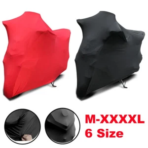 Universal Stretch Elastic Motorcycle Cover Dust Scratch Proof Indoor Protector - Picture 1 of 24