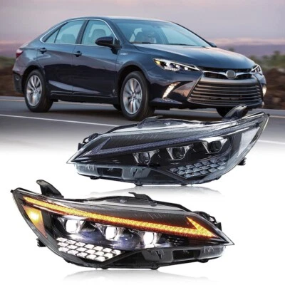 Pair LED Headlights Sequential Animation Lamps For Toyota Camry 2015 2016 2017 - Image 1 of 4