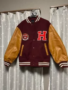 GU UNIQLO Men's S (US XS) Letterman Jacket Stajan Harvard University Logo - Picture 1 of 4