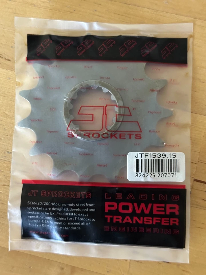 Piñón delantero 15T Kawasaki EX250R Ninja 250R 2008-2012 JTF1539.15 Foto 1 de 2