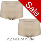 2 Pack Control Knickers Shorts Seamless Shapewear Nude Bum Lift Size 18 20