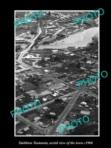 FOTO ANTIGUA TAMAÑO POSTAL DE SMITHTON TASMANIA VISTA AÉREA DE LA CIUDAD c1960 2 - Imagen 1 de 1