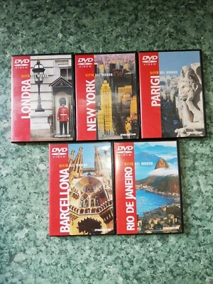 5 Dvd Città Del Mondo Londra Parigi New York Barcellona rio Deagostini  - Immagine 1 di 4