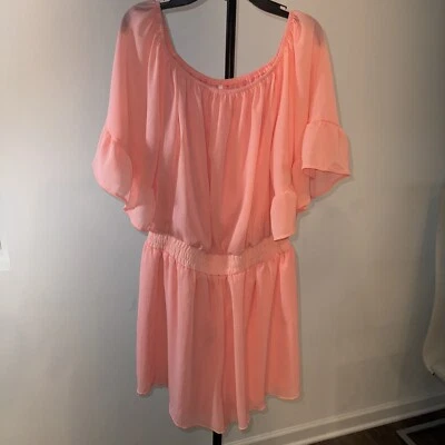 Mameluco sin hombros de gasa melocotón talla L Foto 1 de 4