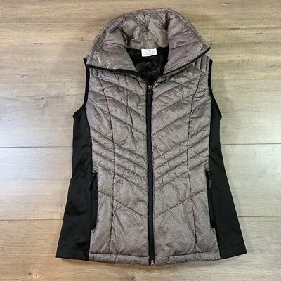Champion Womens Performance Puffer Vest Silver Gray Full Zip Insulated Sz Medium - Image 1 of 4