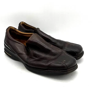 Rockport Brown Leather Slip-On Dress Shoes Comfort Loafers Casual Mens Size 10.5 - Foto 1 di 7
