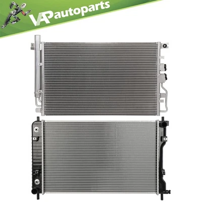 For 10-15 Chevrolet Equinox GMC Terrain Radiator & AC Condenser Cooling Assembly - Image 1 of 4
