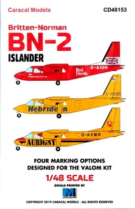 1/48 Caracal - Britten-Norman BN-2 Islander Decals - Bild 1 von 1