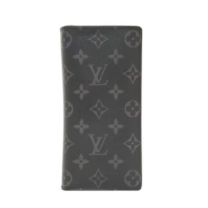 Louis Vuitton Monogram Eclipse Canvas Brazza Wallet Long Wallet M61697 131851990 - Picture 1 of 9