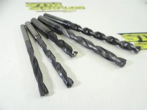 5 ASSORTED SOLID CARBIDE COOLANT THRU DRILLS 15/64" TO 9.0MM MA FORD TITEX - Picture 1 of 9