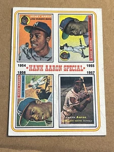 1974 TOPPS - HANK AARON SPECIAL BRAVES 1954-1957 #2 - Picture 1 of 2