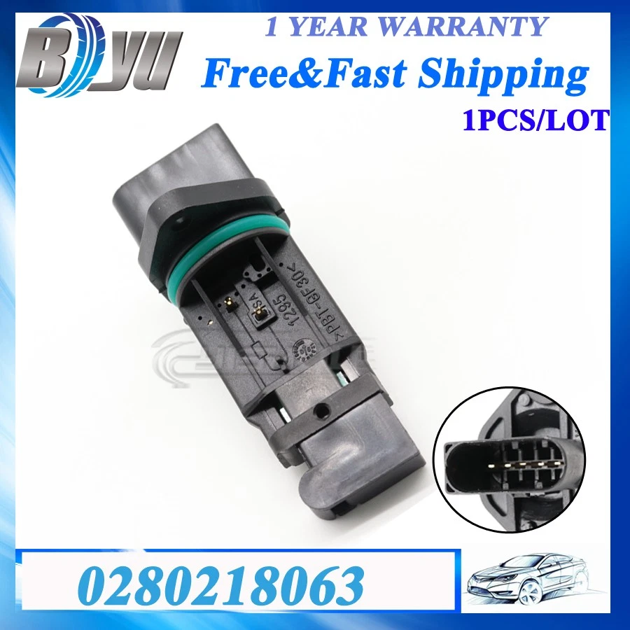 Sensor MAF de flujo de aire de masa para nuevo Audi A4 TT VW Golf Jetta Beetle 1.8T 0280218063 Foto 1 de 4