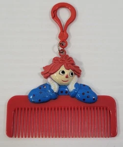 *B6) Vintage Raggedy Ann 1989 Macmillan Keychain Comb Charm - Picture 1 of 6
