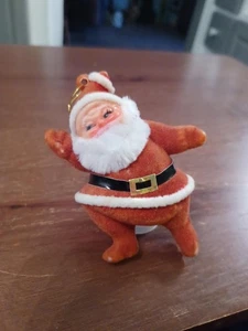 Adorno de Navidad vintage de Papá Noel flocado años 60 - Imagen 1 de 3