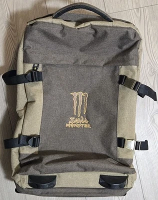 JAVA MONSTER Energy Canvas Carry On Bag w/Wheels Promotion Luggage Logo 22" - Image 1 of 4