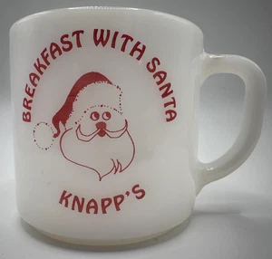 Knapp's Frühstück mit Weihnachtsmann Milchglas Becher Bund - Bild 1 von 5