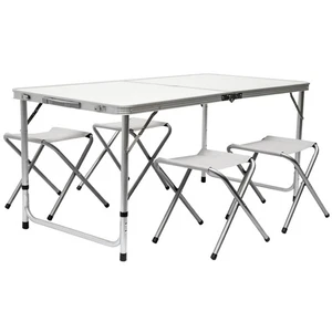 Campingtisch ca.120x60cm+4 Campinghocker Klapptisch Koffertisch Falttisch Hocker - Bild 1 von 8