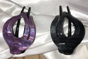 Hair Clip 2 Made by Abaima Purple Dark Gray - Picture 1 of 5