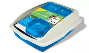 Katzen Starterset High Side Katzentoilette Schaufel Wassernapf Doppelfutter Katzen Katze - Bild 1 von 8