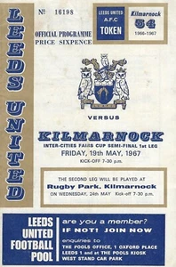 Leeds United v Kilmarnock. Inter-Cities Fairs Cup S/F 1st Leg. 1966/1967 - Picture 1 of 1