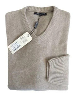 Herren V Kragen 100% Cashmere Grobstrick Pullover Made in Italy 7 Farben - Bild 1 von 33