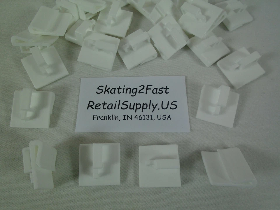 Snap Clip White Hook Holds up to 1 lbs. Grid Tile Drop Ceiling Signage Banners - Image 1 of 1