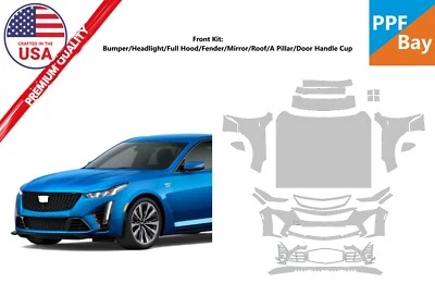For Cadillac CT5 Blackwing 2022-2024 Front End Paint Protection Film PreCut PPF - Image 1 of 4