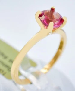 GENUINE 1.05 Cts PINK SAPPHIRE RING 10K GOLD - Free Appraisal Service - NWT - Picture 1 of 7