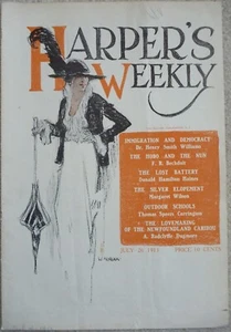 1913 Harper's Weekly Journal Magazine July 26, Immigration, Golf, Baseball - Picture 1 of 9