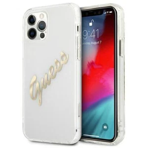 Guess GUHCP12LKTRSVGO iPhone 12 Pro Max 6.7" Transparent hardcase Vintage  - Picture 1 of 8