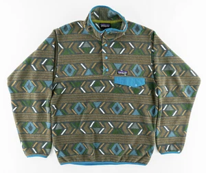 Pullover a Presión Patagonia Para Hombres Pequeño Synchilla T Polar Rayas Tribal Azteca - Imagen 1 de 10